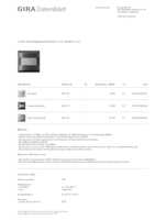Datasheet for Gira 537367, EAN: 4010337050254