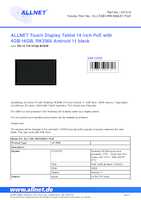 Datasheet for Allnet ALLTAB14RK3566A11PoE, EAN: 4038816201317