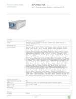 Datasheet for APC APCRBC105, EAN: 0731304248729