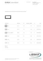 Datasheet for Gira 100281, EAN: 4010337002819