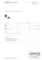 Datasheet for Gira 2431902, EAN: 4010337096337