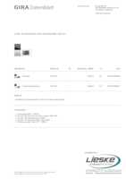 Datasheet for Gira 2431920, EAN: 4010337096344