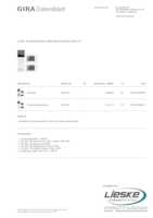 Datasheet for Gira 2432902, EAN: 4010337096313