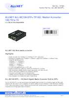 Datasheet for Allnet ALL-MC109-SFP, EAN: 4038816147387