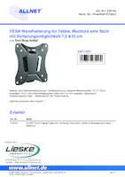 Datasheet for Allnet VesaWall-75100v2, EAN: 4038816235169