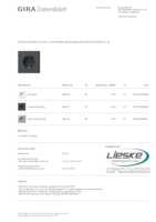 Datasheet for Gira 445367, EAN: 4010337093855