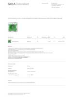 Datasheet for Gira 4462107, EAN: 4010337123767