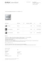 Datasheet for Gira 537366, EAN: 4010337050247