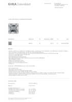 Datasheet for Gira 540000, EAN: 4010337047995