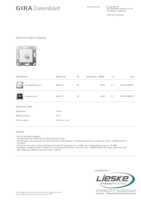 Datasheet for Gira 565003, EAN: 4010337460961
