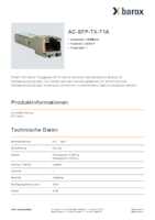 Datasheet for Barox AC-SFP-TX-T1A