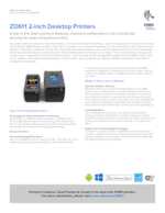 Datasheet for Zebra ZD6A123-T2EE00EZ