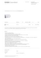 Datenblatt zu Gira 216100, EAN: 4010337059363