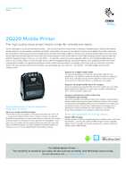 Datasheet for Zebra ZQ22-B16B1KE-00