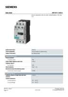 Datasheet for Siemens 3RV16111AG14, EAN: 4011209535213