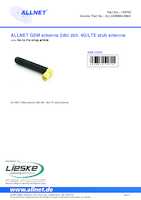 Datasheet for Allnet ALLGSMMiniSMA, EAN: 4038816149701