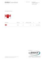 Datasheet for Gira 147500, EAN: 4010337040514