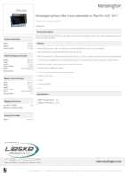 Datasheet for Kensington 626398, EAN: 4049793056975