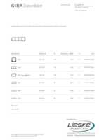 Datasheet for Gira 021436, EAN: 4010337214366