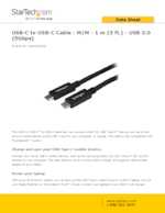 Datasheet for Startech.com USB315CC1M, EAN: 0065030874007