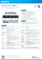 Datasheet for Gigabyte 6NR243E33DR000AAF1, EAN: 4719331859312