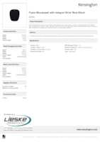 Datasheet for Kensington 62384, EAN: 0636638006284