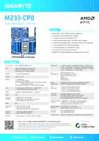 Datasheet for Gigabyte 9MZ33CP0MR-000