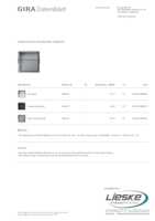Datasheet for Gira 040965, EAN: 4010337409656