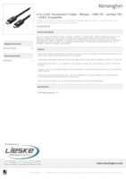 Datasheet for Kensington K32300WW, EAN: 0085896323006