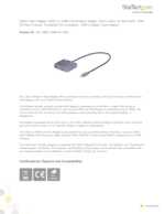 Datasheet for Startech.com 122-USBC-HDMI-4K-VGA, EAN: 0065030895590