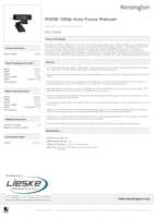 Datasheet for Kensington K81175WW, EAN: 0085896811756