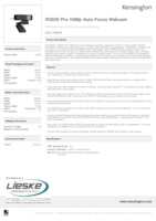 Datasheet for Kensington K81176WW, EAN: 0085896811763
