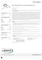 Datasheet for Kensington K65023WW, EAN: 0085896650232