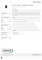 Datasheet for Kensington K33477WW, EAN: 0085896334774