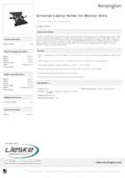Datasheet for Kensington K53801WW, EAN: 0085896538011