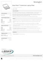 Datasheet for Kensington K50417WW, EAN: 0085896504172