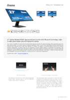 Datasheet for Iiyama T2752MSC-B1, EAN: 4948570122998