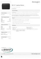Datasheet for Kensington K60393WW, EAN: 0085896603931