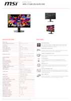 Datasheet for MSI 9S6-3CF49T-002, EAN: 4711377353434