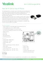 Datasheet for Yealink 1300060, EAN: 6938818301245