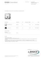 Datasheet for Gira 569603, EAN: 4010337463368