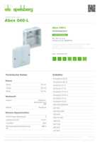 Datenblatt zu Spelsberg 80490701, EAN: 4013902110056