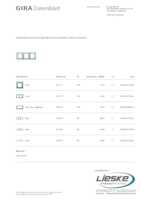 Datasheet for Gira 021351, EAN: 4010337213512