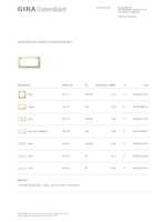 Datasheet for Gira 100201, EAN: 4010337002017