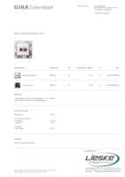 Datasheet for Gira 569303, EAN: 4010337463238