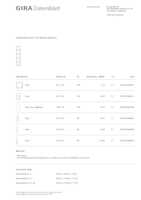 Datasheet for Gira 0215112, EAN: 4010337044079