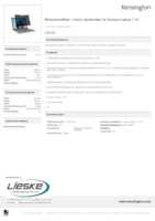 Datenblatt zu Kensington 628995, EAN: 4049793087627