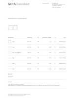 Datasheet for Gira 0212150, EAN: 4010337126126
