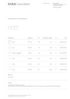 Datasheet for Gira 0213150, EAN: 4010337126140