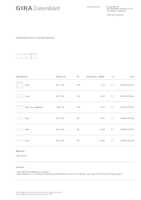 Datasheet for Gira 0214150, EAN: 4010337126157